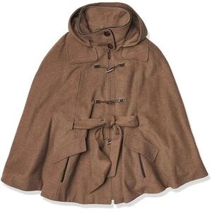 Calvin Klein Women's Cape Coat W/ Detachable Hood